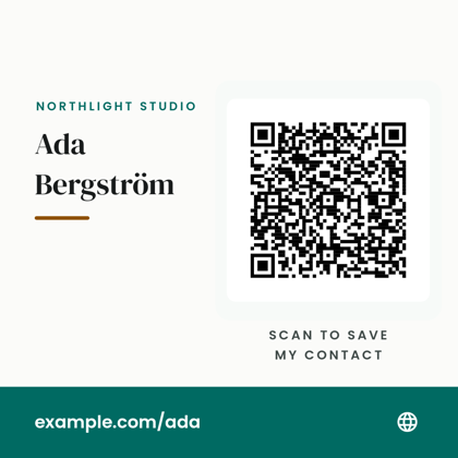 Business card poster