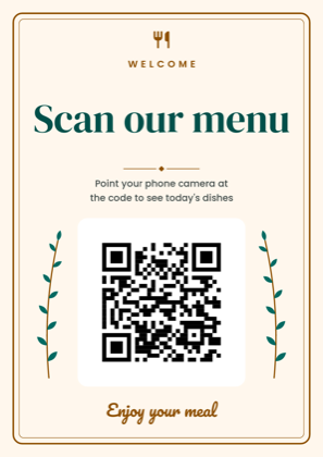 Café menu poster